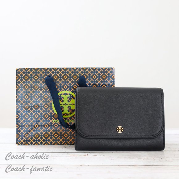 NWT Tory Burch Emerson Chain Wallet Leather Crossbody in Black - Picture 13 of 13